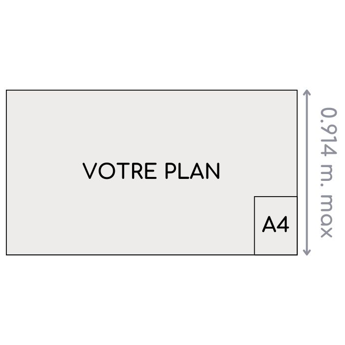 Pliage de plan et cartouche, position 1